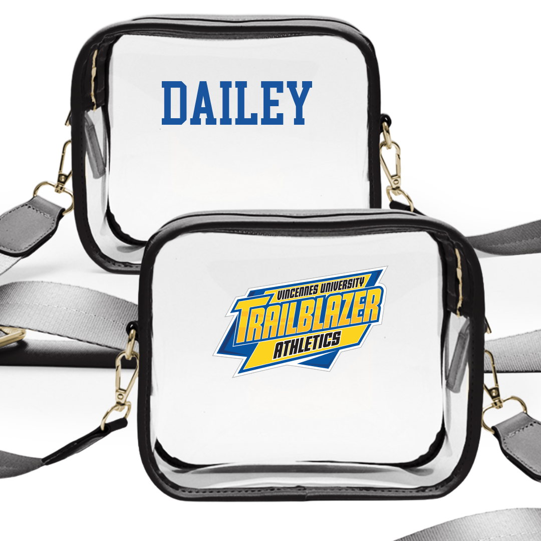 Vincennes University TF and XC Black Clear Stadium Bag - Evan Dailey