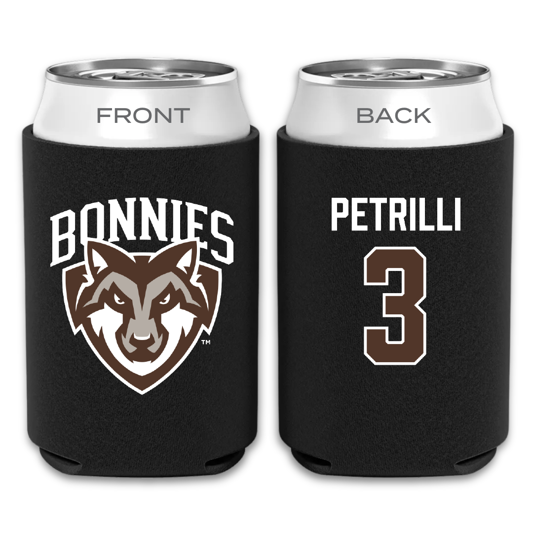 St. Bonaventure University Rugby Black Can Cooler - #3 Timothy Petrilli