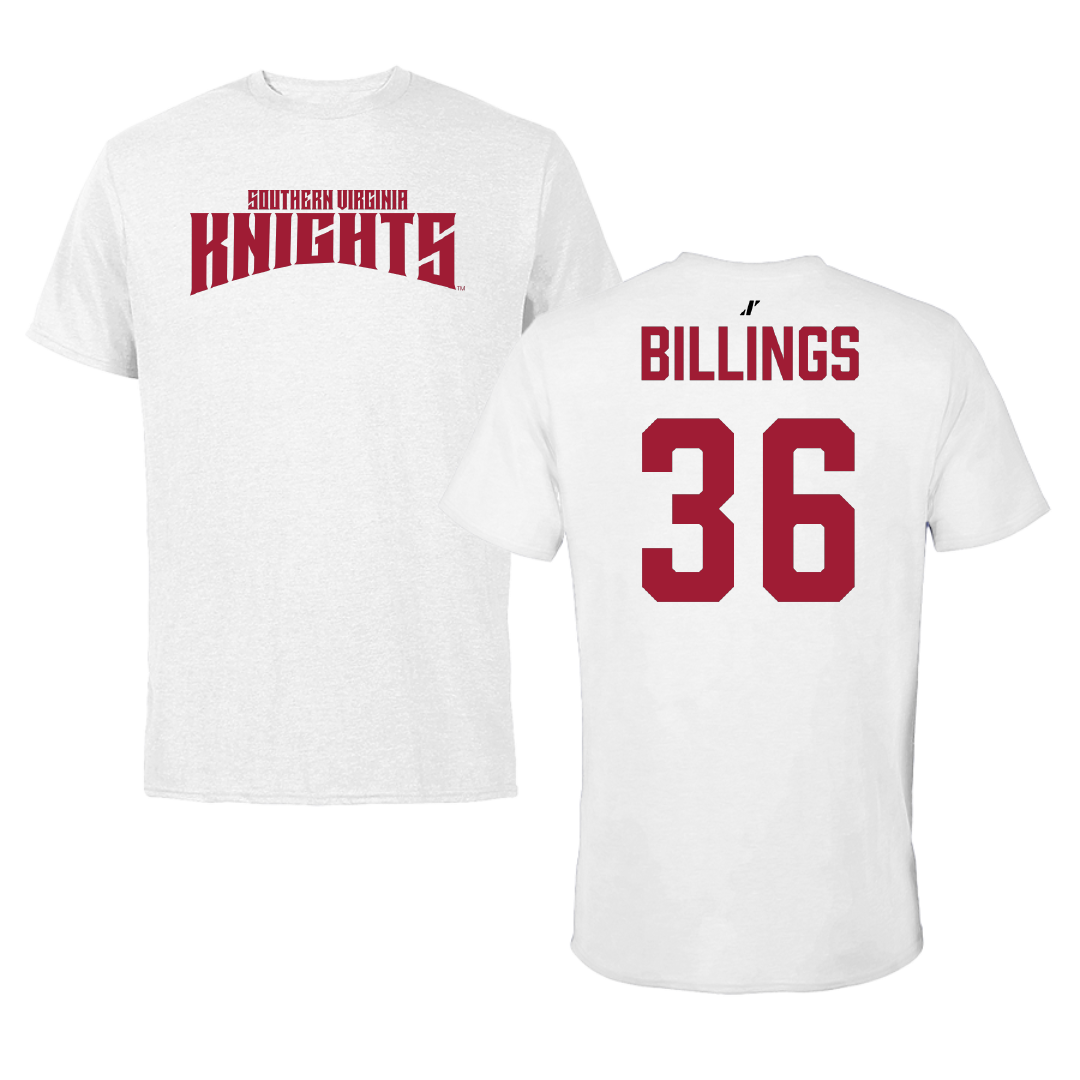 Southern Virginia University Lacrosse (M) White Classic Tee - #36 Preston Billings