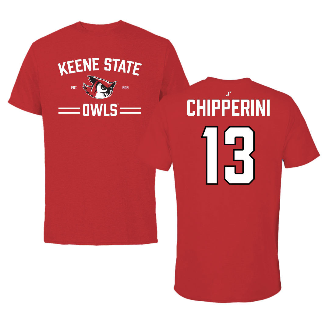 Keene State College Lacrosse Red General Performance Tee - #13 Audriena Chipperini