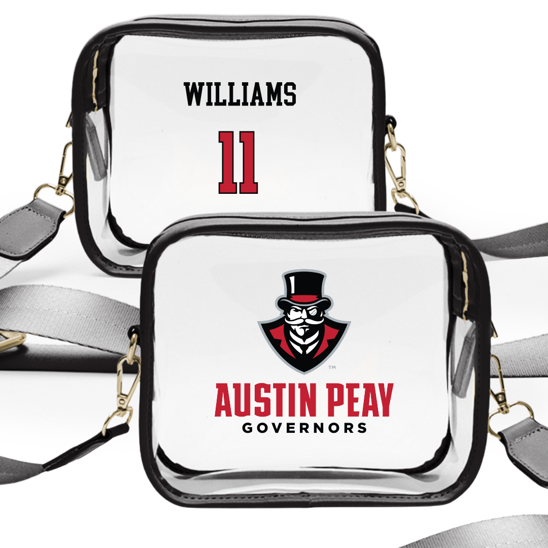 Austin Peay State University Football Black Clear Stadium Bag - #11 Brodie Williams