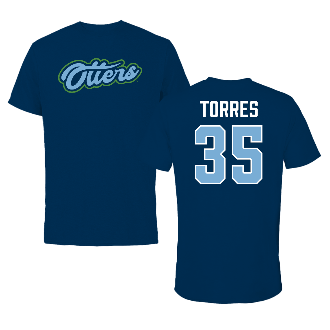 Cal State Monterey Bay Baseball Navy Performance Tee - #35 Mitchell Torres