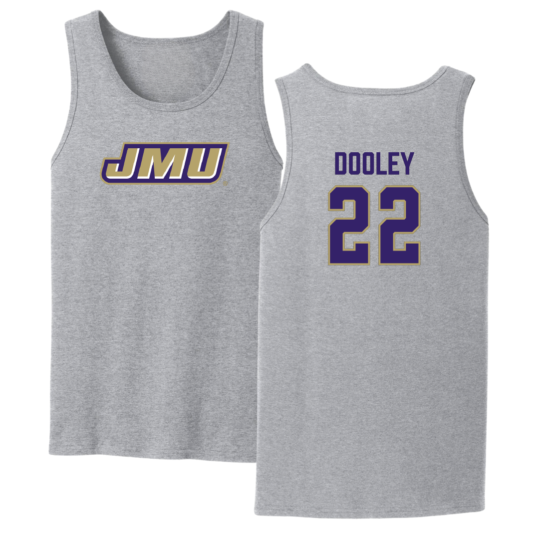 James Madison University Baseball Sport Gray Tank Top - #22 Ryan Dooley