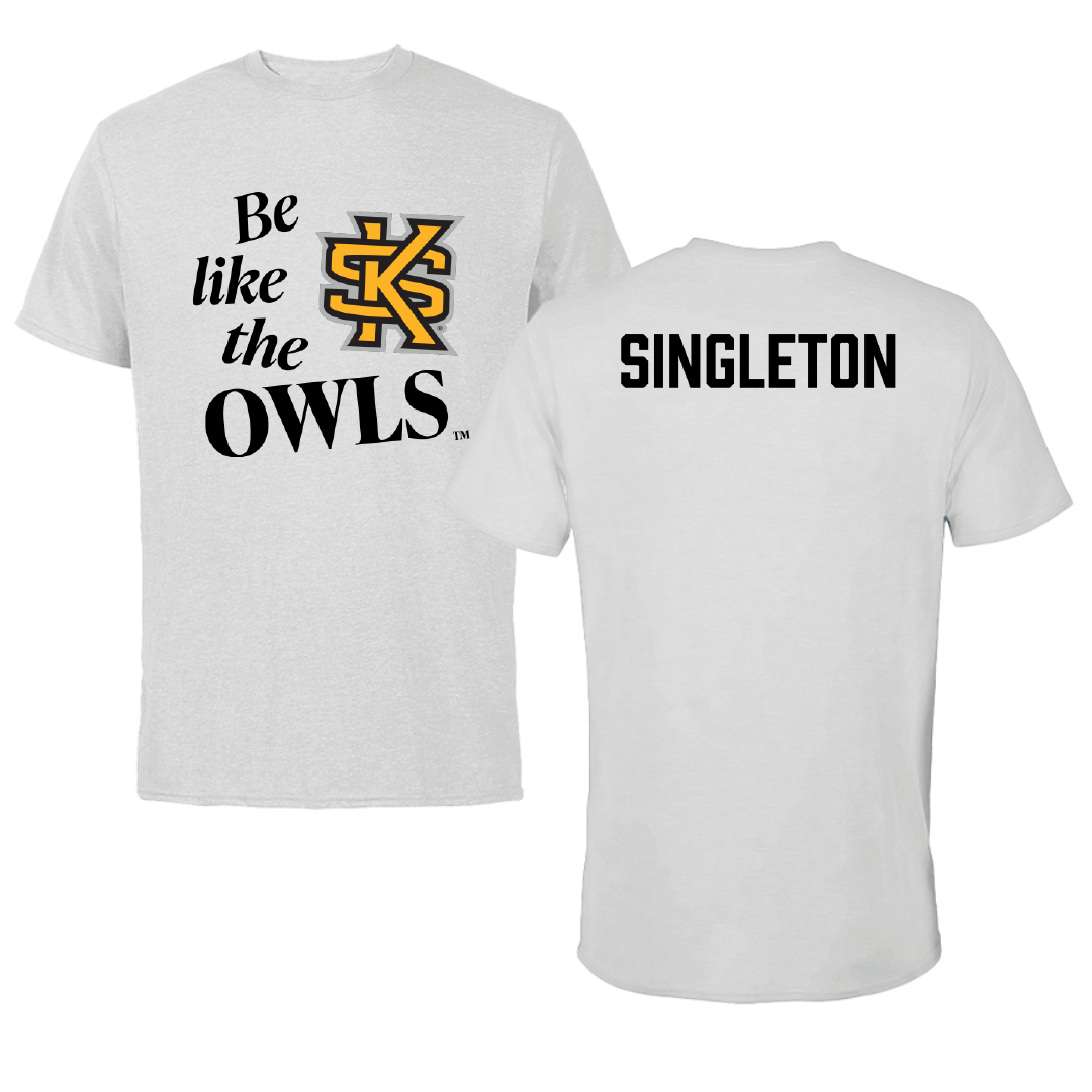 Kennesaw State University TF and XC Light Gray Be Like Us Performance Tee - Kenadie Singleton