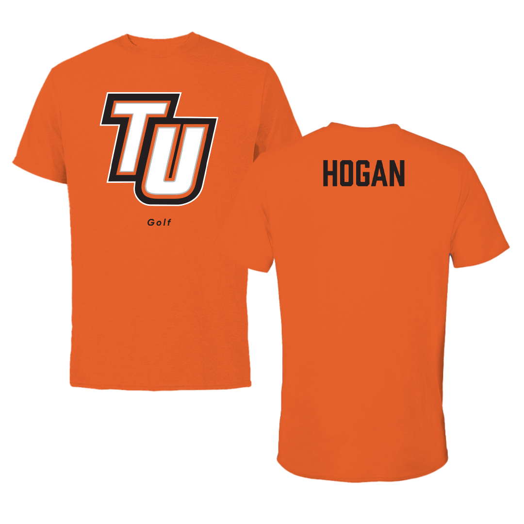 Tusculum University Golf Orange Performance Tee - Matthew Hogan