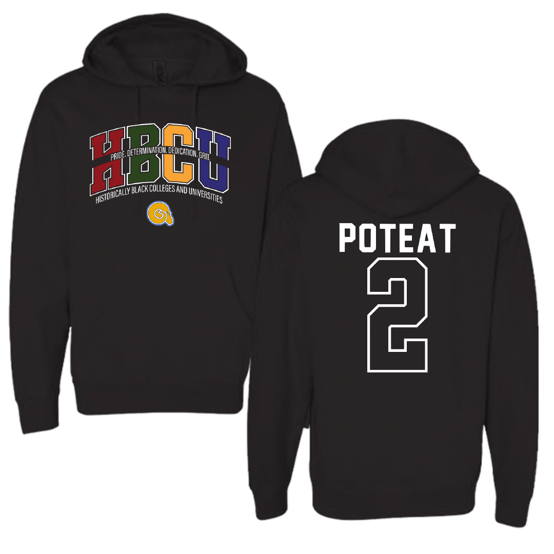 Albany State University Basketball Black HBCU Hoodie - #2 Shakur Poteat
