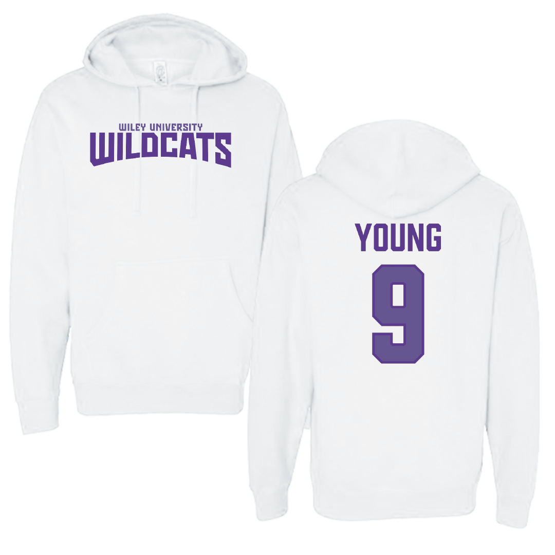 Wiley University Softball White Classic Hoodie - #9 Sabriiyah Young