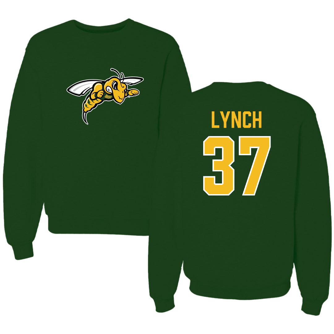 Black Hills State University Football Forest Green Crewneck - #37 Patrick Lynch