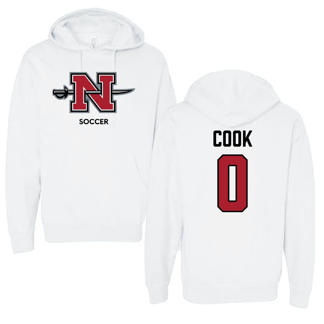 Nicholls State University Soccer (W) White Hoodie - #0 Megan Cook
