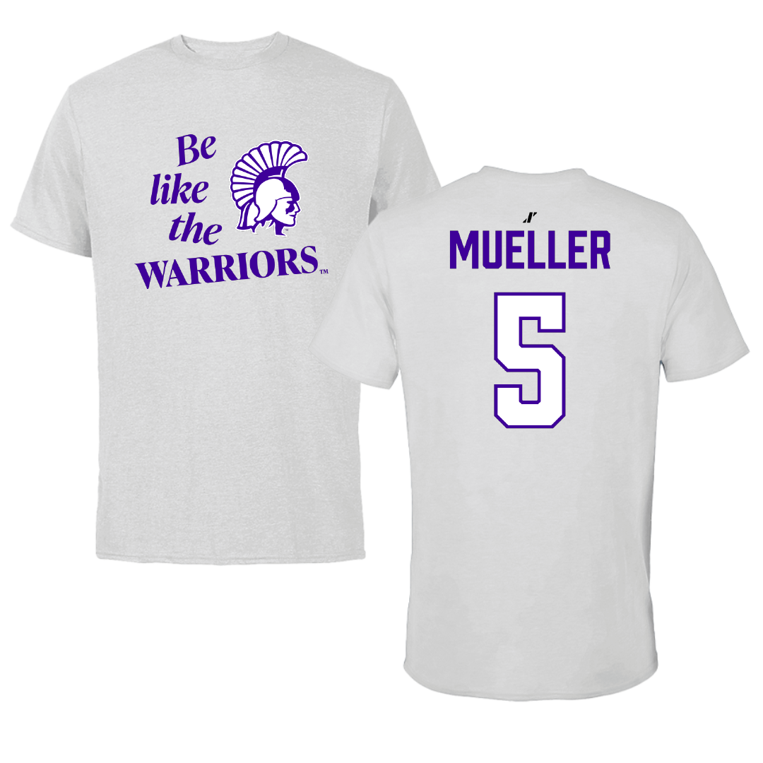 Winona State University Baseball Light Gray Be Like Us Performance Tee - #5 Cayden Mueller