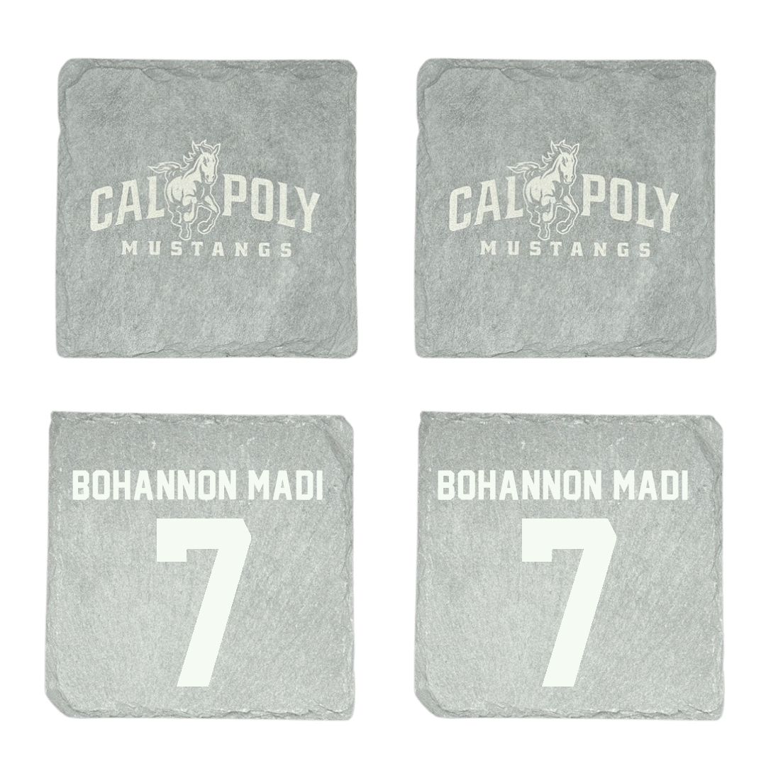 Cal Poly Softball Stone Coaster (4 Pack)  - #7 Madi Bohannon Madi