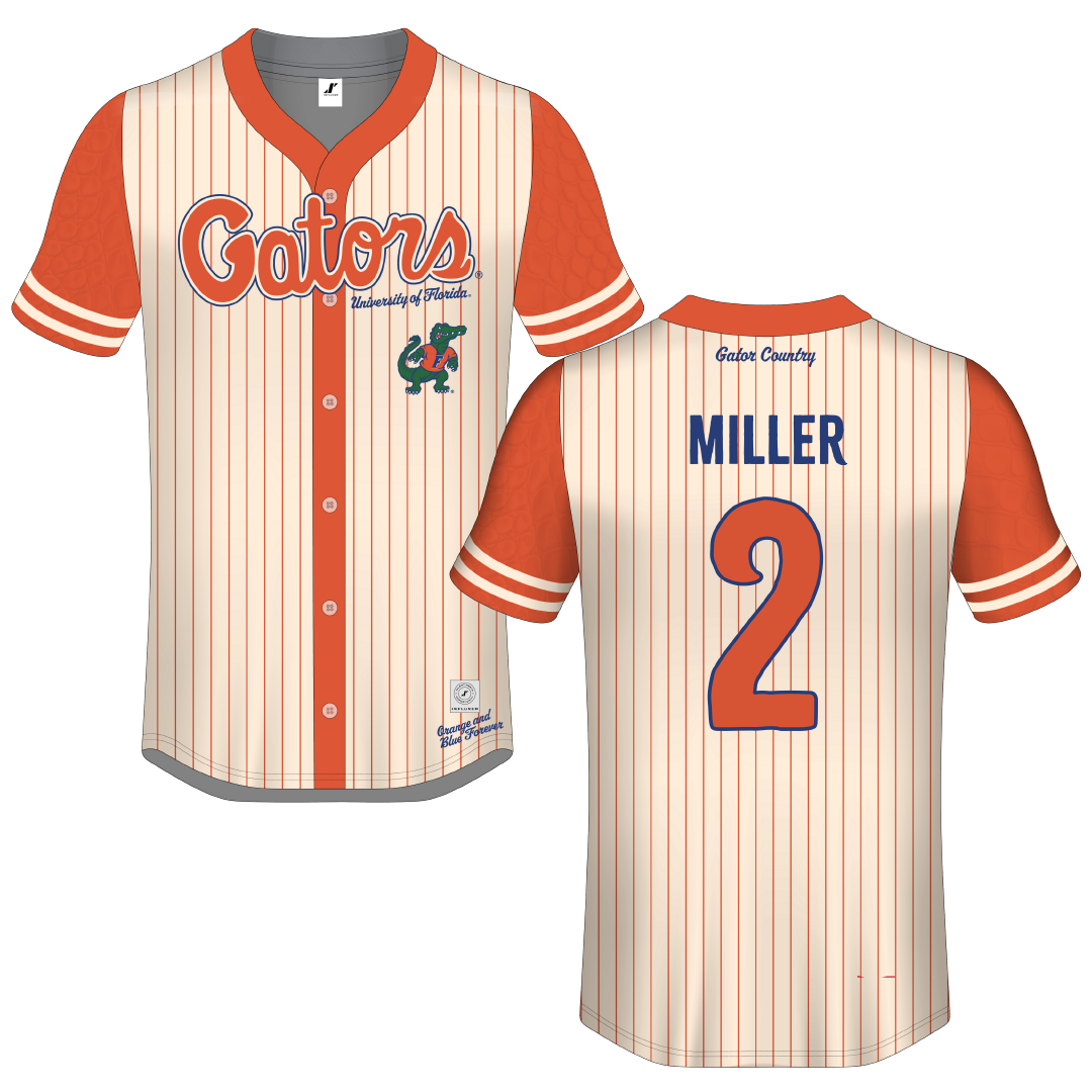 University of Florida Cream Campus Connect Button-Down Jersey - #2 Sam Miller