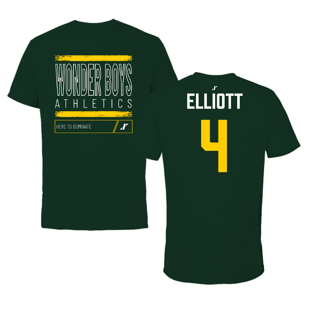Arkansas Tech University Basketball Forest Green Dominate WB Performance Tee - #4 David Elliott