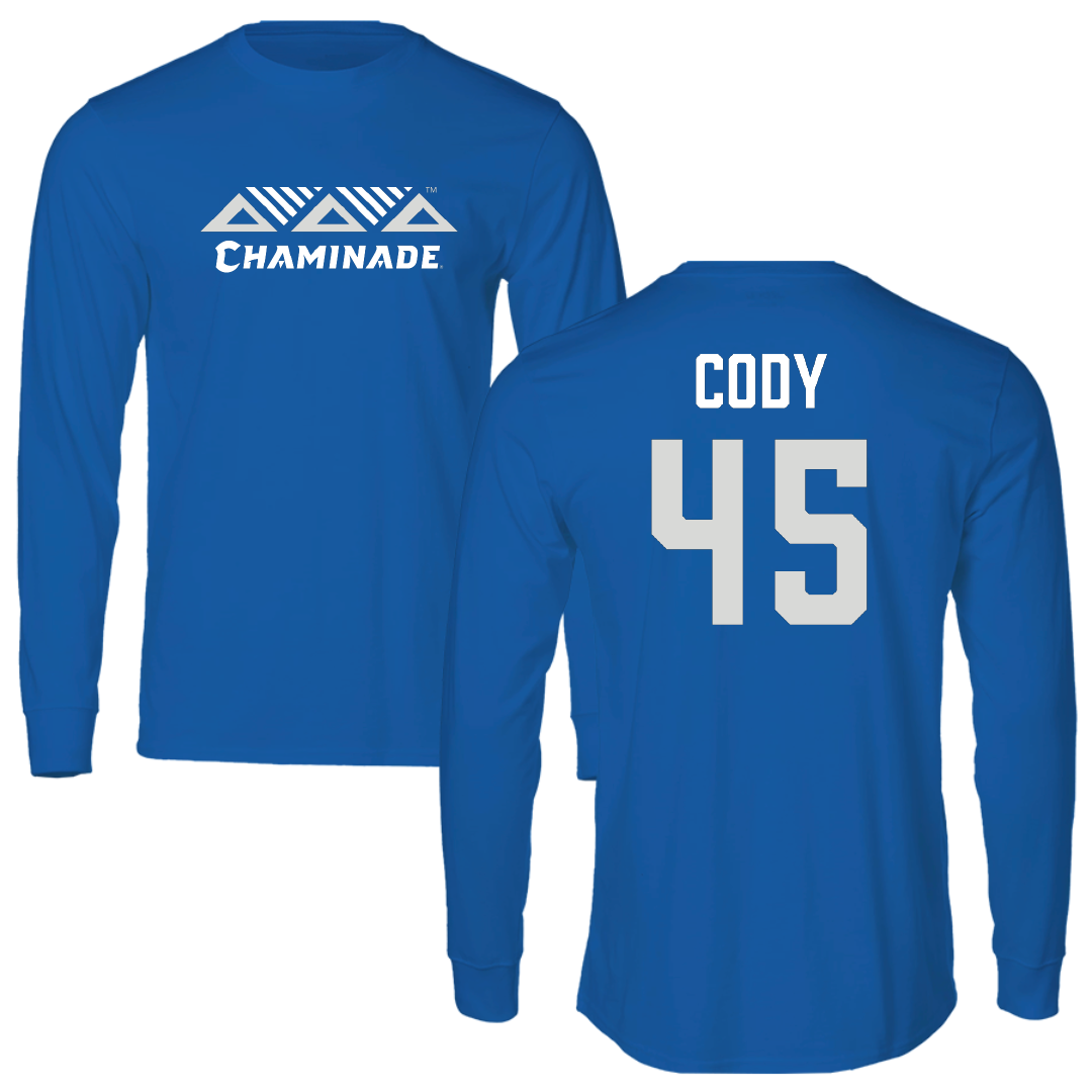 Chaminade University Baseball Blue Performance Long Sleeve - #45 Chris Cody