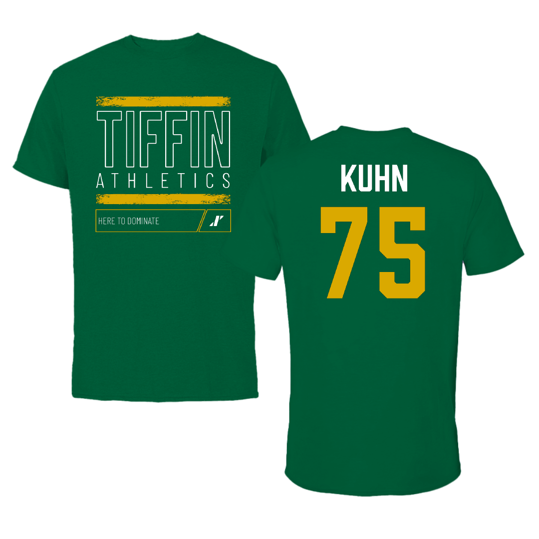 Tiffin University Soccer Green Dominate Tee - #75 Torrence Kuhn