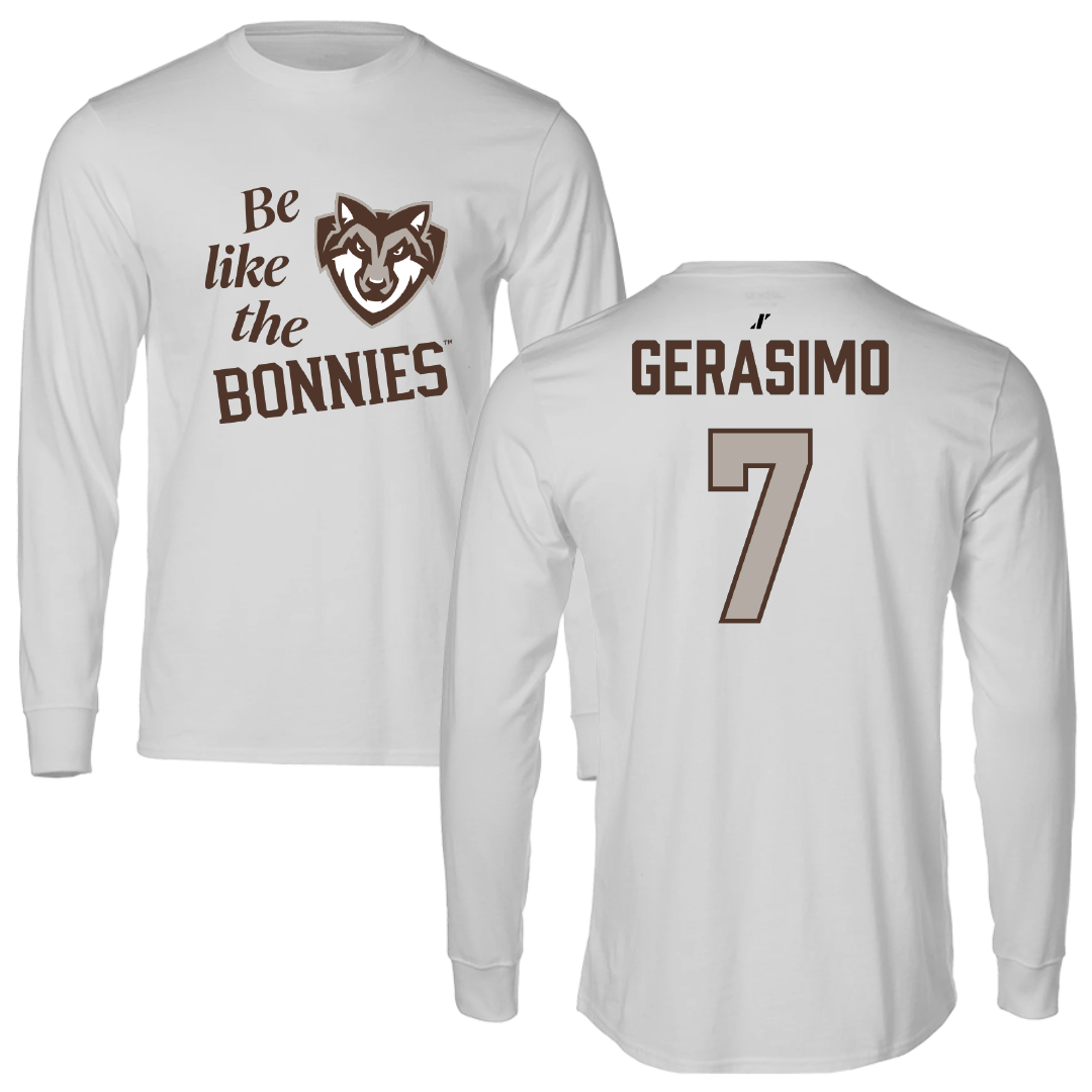 St. Bonaventure University Rugby (M) Light Gray Be Like Us Performance Long Sleeve - #7 Connor Gerasimo
