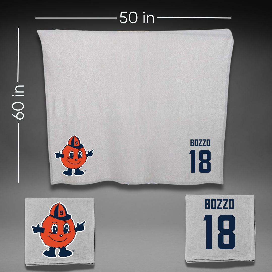 Syracuse University Soccer Gray Blanket - #18 Liv Bozzo