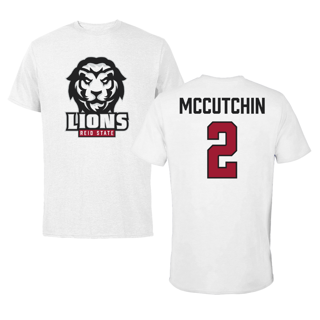 Reid State Community College Baseball White Performance Tee - #2 Carson McCutchin