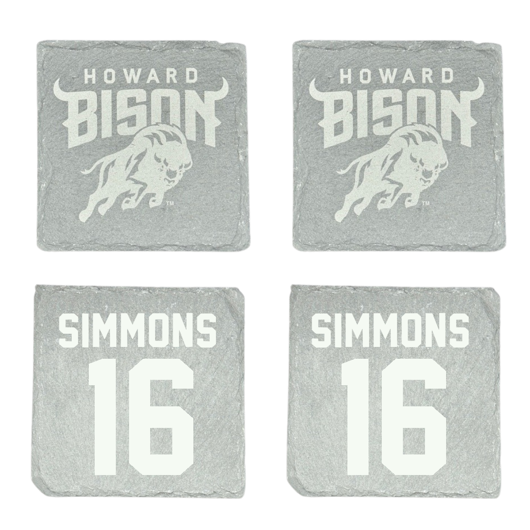 Howard University Soccer (M) Stone Coaster (4 Pack)  - #16 Zach Simmons