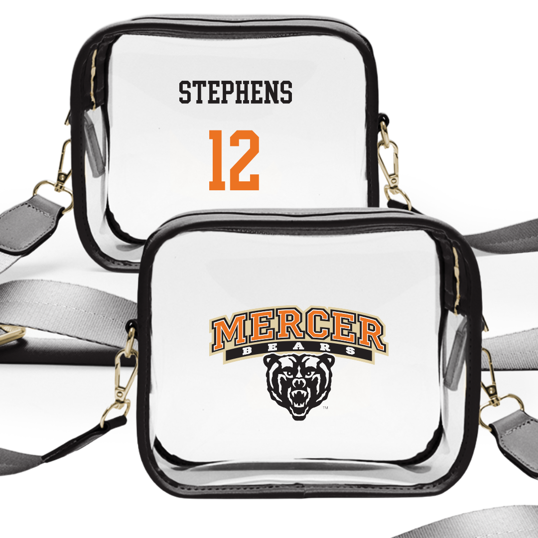 Mercer University Baseball Black Clear Stadium Bag - #12 Eli Stephens