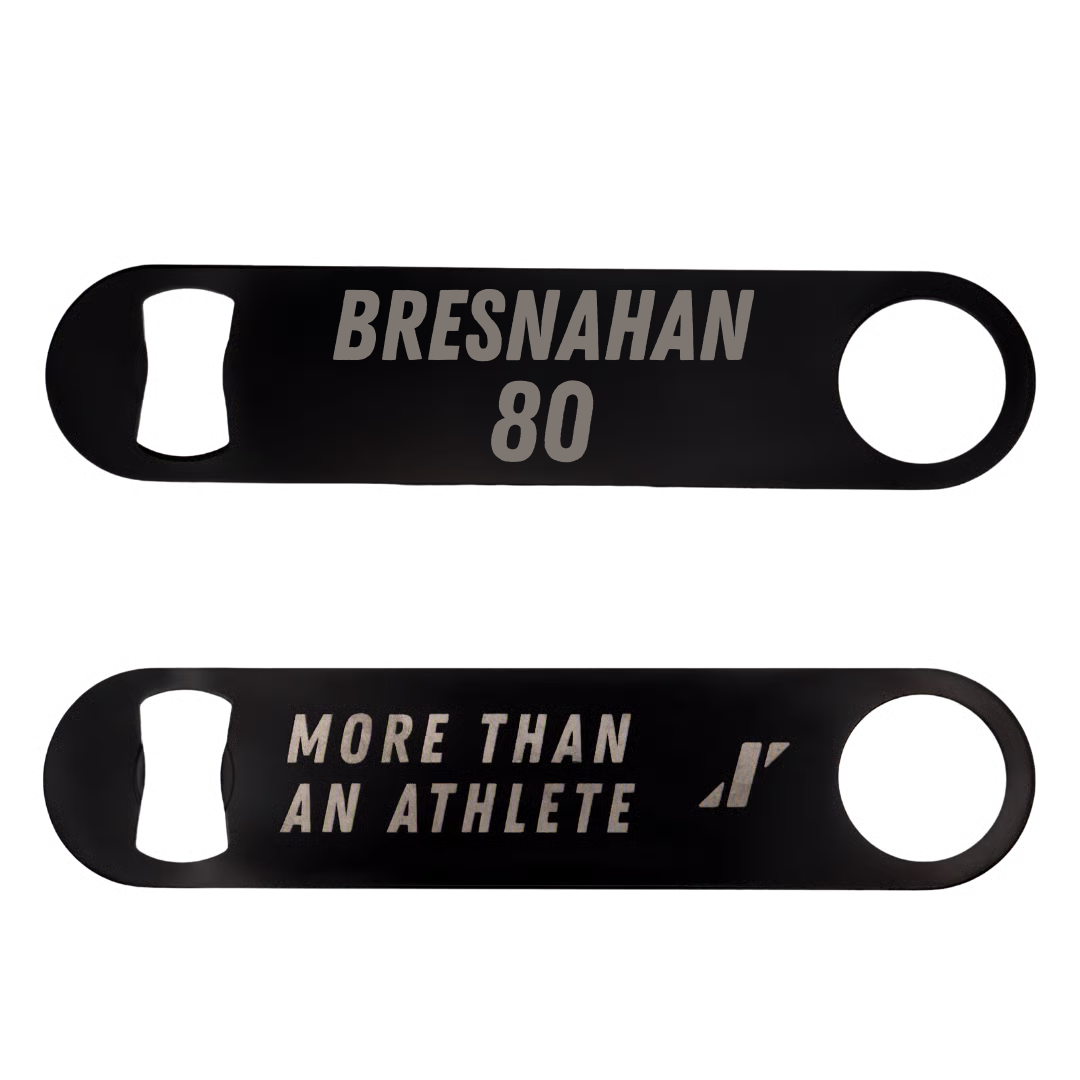 Football Black Bottle Opener - #80 Mac Bresnahan