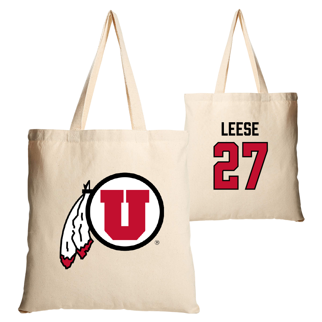 University of Utah Lacrosse Tan Canvas Tote Bag - #27 Will Leese