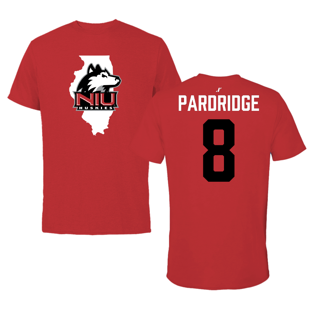 Northern Illinois University Football Red State Performance Tee - #8 Dane Pardridge