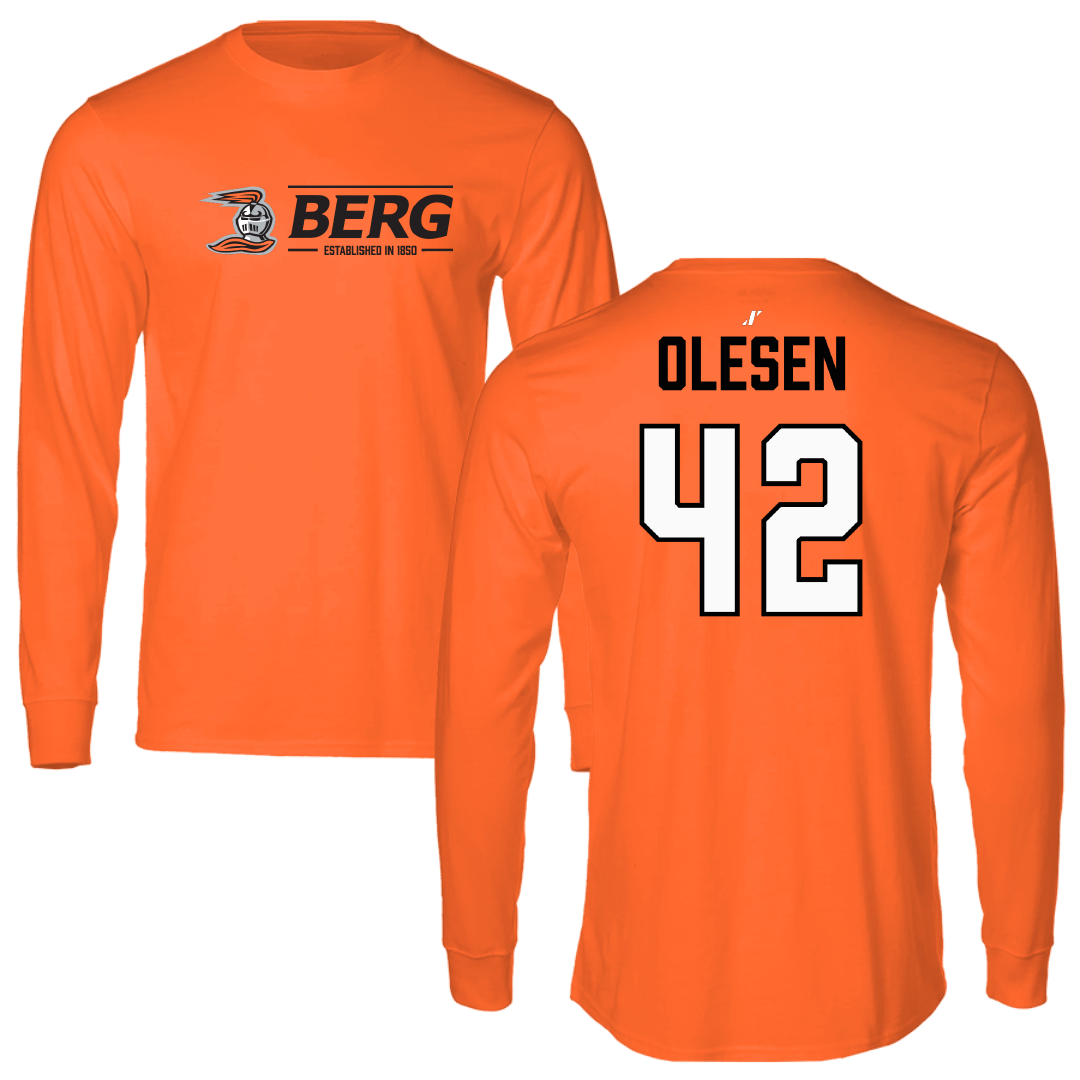 Heidelberg University Baseball Orange General Performance Long Sleeve - #42 Jameson Olesen