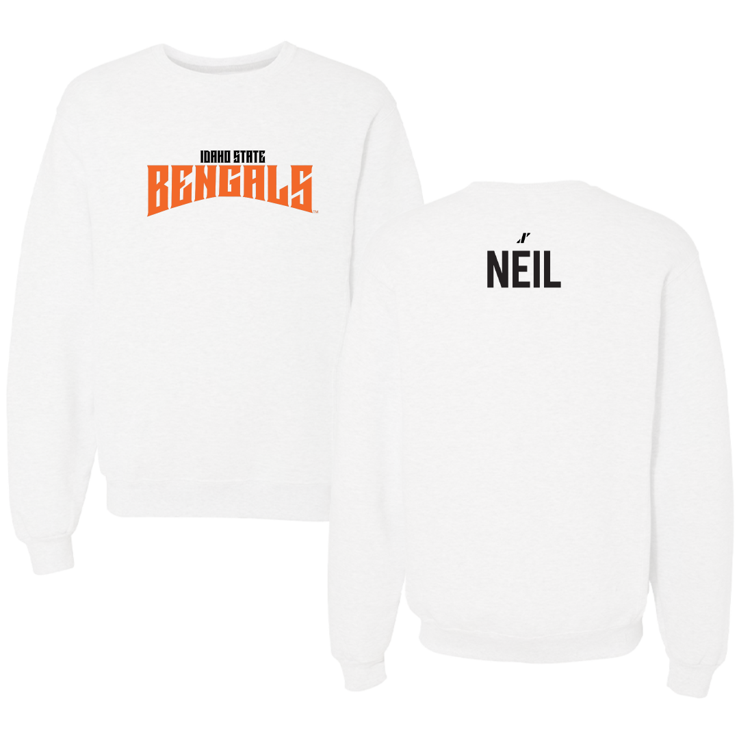 Idaho State University TF and XC White Classic Crewneck - Nick Neil
