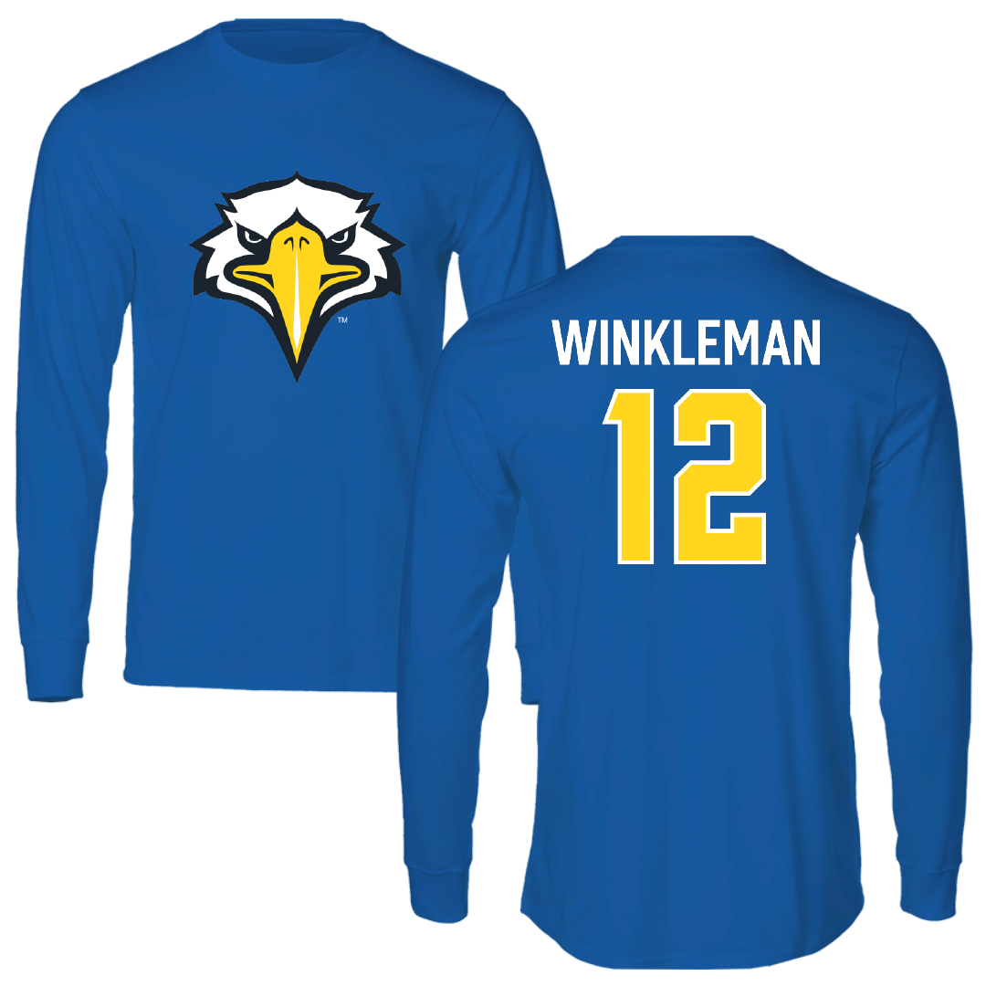 Morehead State University Basketball (M) Blue Performance Long Sleeve - #12 Jace Winkleman