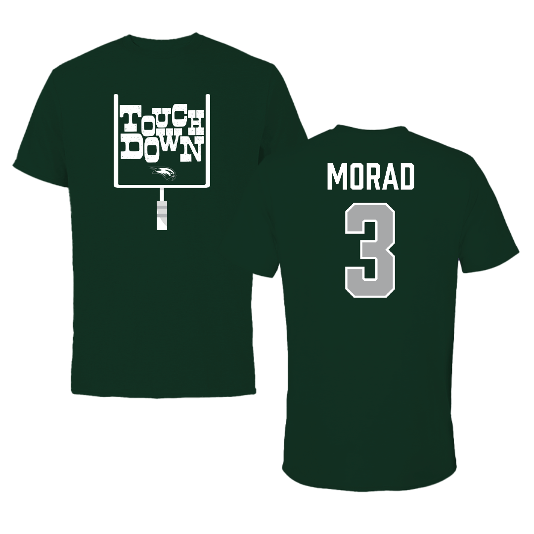 Wagner College Football Forest Green Touchdown Performance Tee - #3 Matt Morad