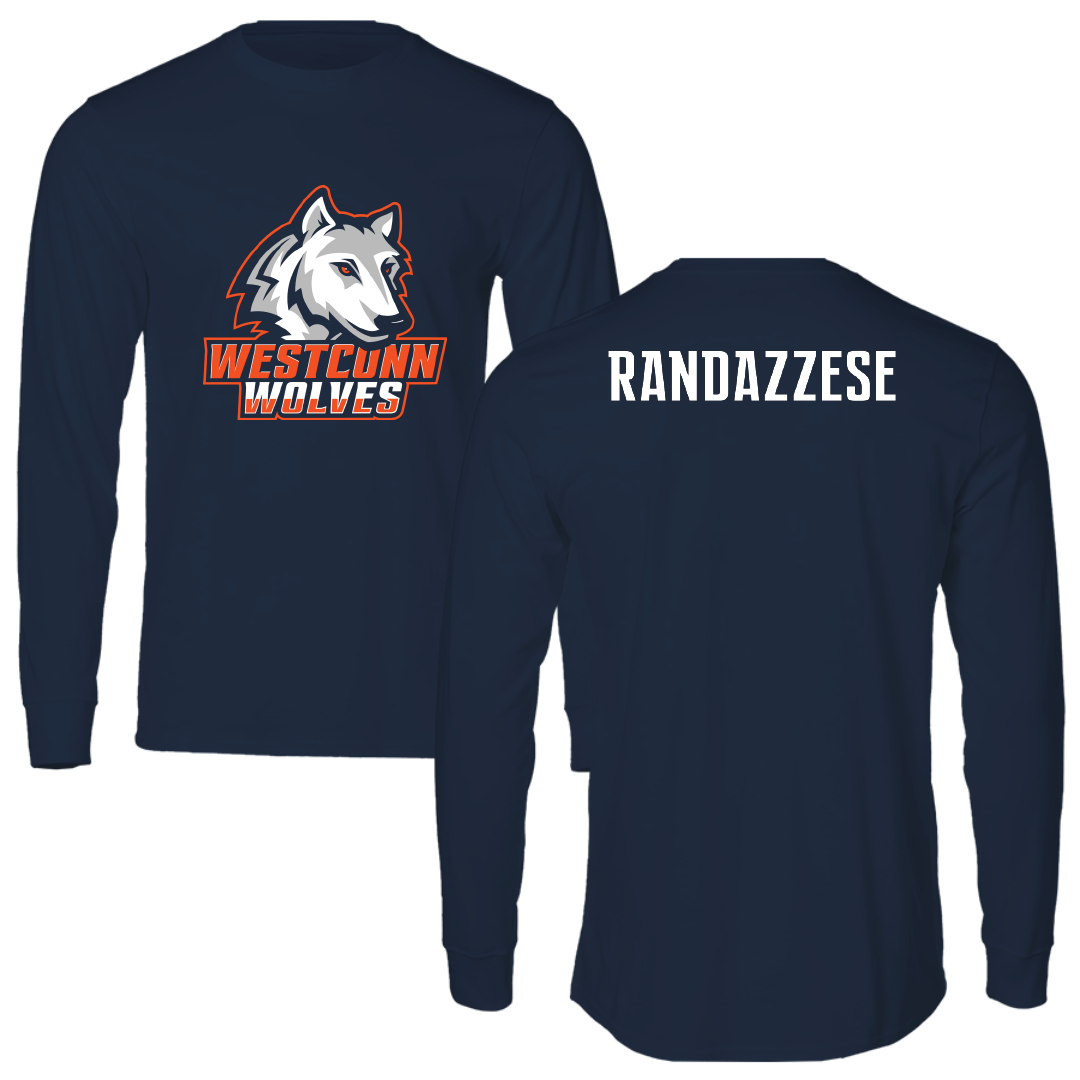 Western Connecticut State University Baseball Navy Wolves Long Sleeve - Frankie Randazzese