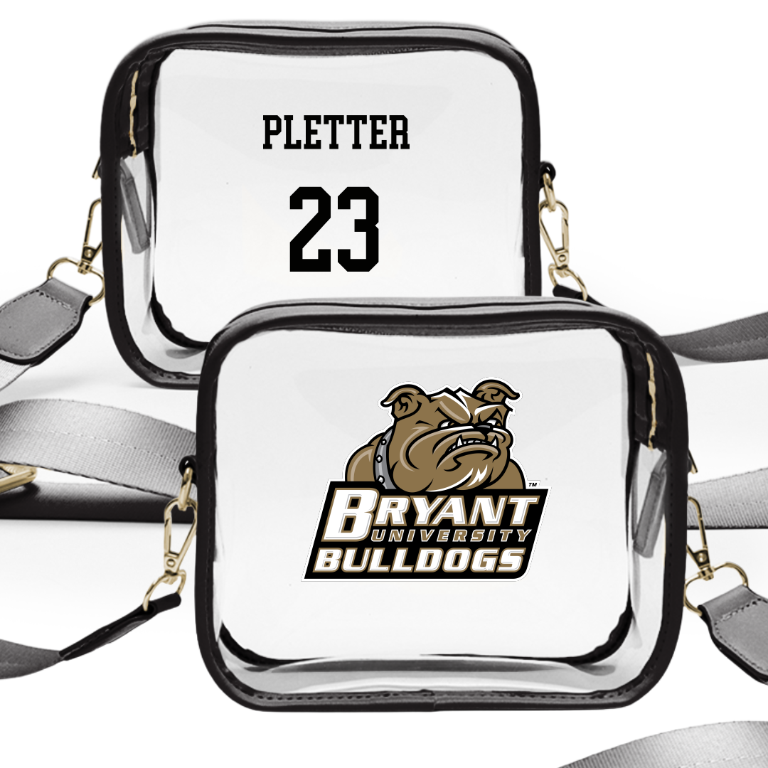 Bryant University Baseball Black Clear Stadium Bag - #23 Jack Pletter