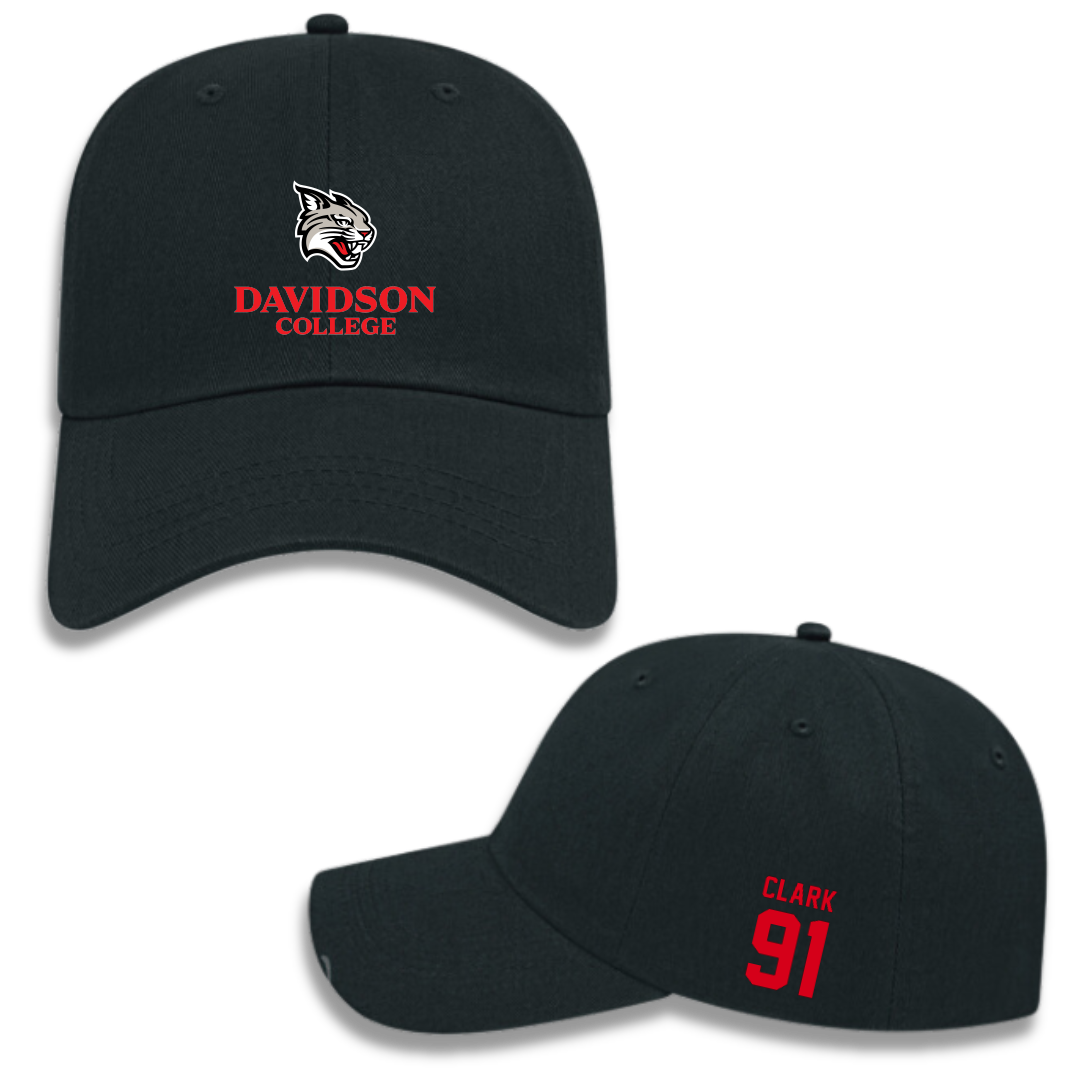 Davidson College Football Black Hat - #91 Brady Clark