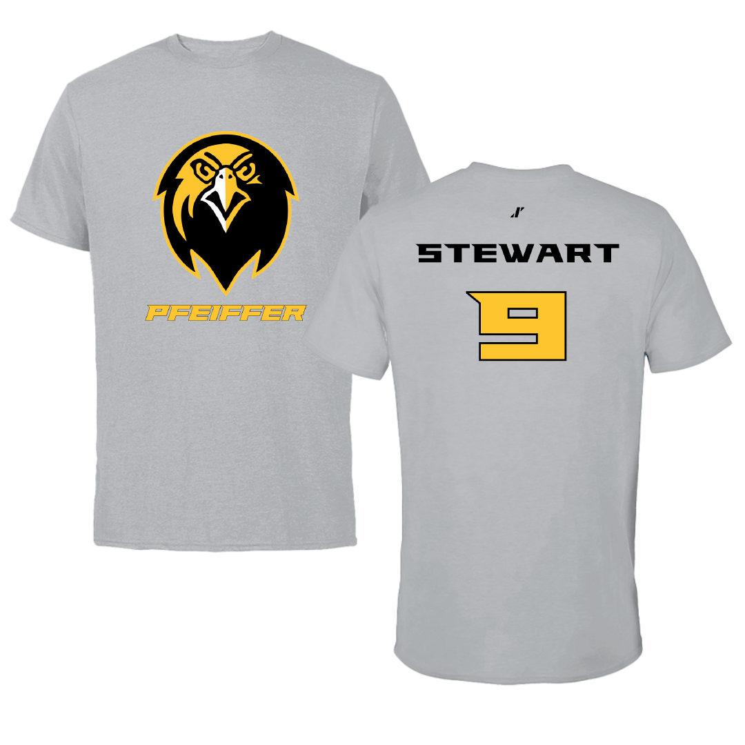 Pfeiffer University Softball Sport Gray Tee - #9 Landry Stewart
