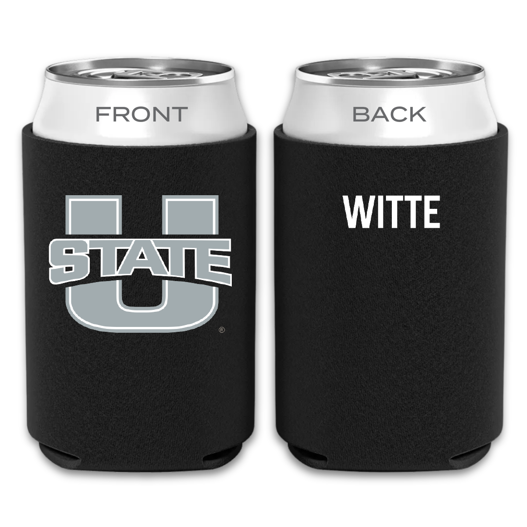Utah State University Gymnastics Black Can Cooler - Mya Witte