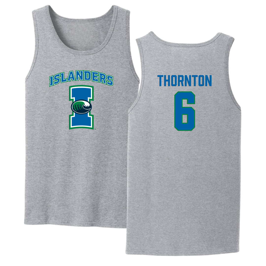 Texas A&M University-Corpus Christi Softball Sport Gray Tank Top - #6 Mimi Thornton