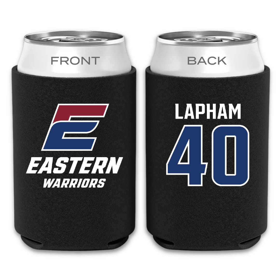 Eastern Connecticut State University Baseball Black Can Cooler - #40 Daniel Lapham