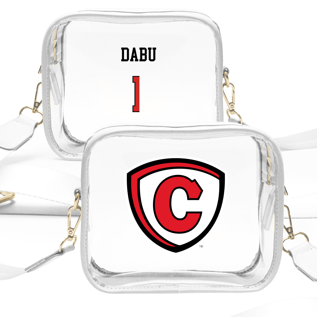 Carthage College Basketball (M) White Clear Stadium Bag - #1 Ethan Dabu