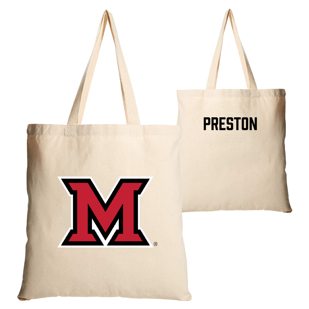 Miami University (Ohio) Synchronized Skating Tan Canvas Tote Bag - Elizabeth Preston