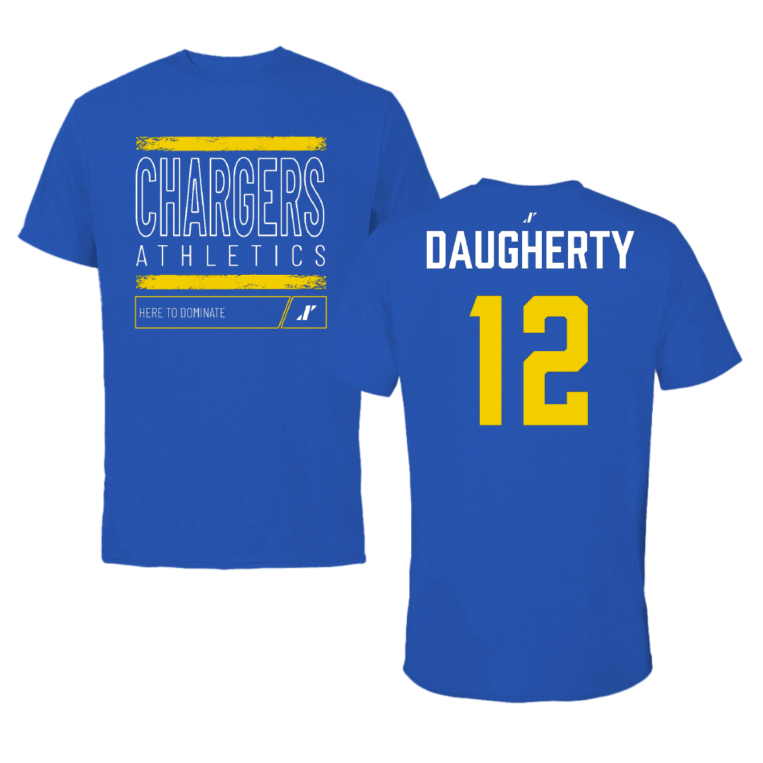 Edison State Community College Softball Blue Dominate Tee - #12 Kasidi Daugherty