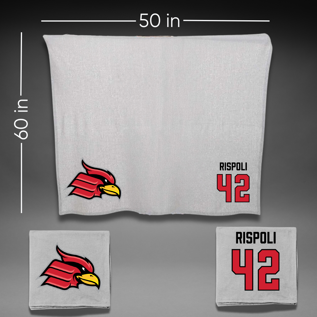 Wheeling University Football Gray Blanket - #42 Joe Rispoli