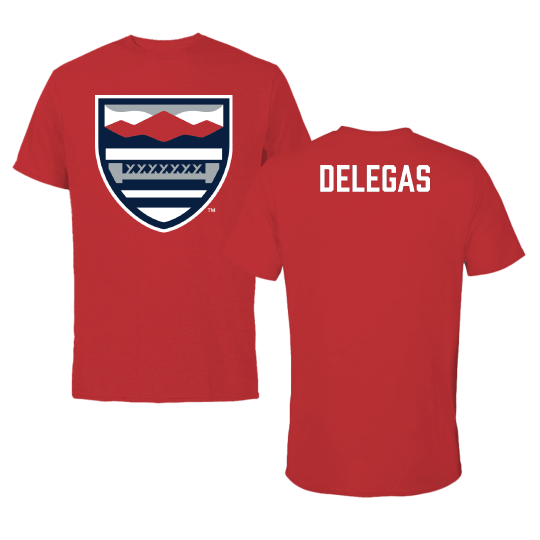 New England College Wrestling (W) Red Performance Tee - Olivia Delegas