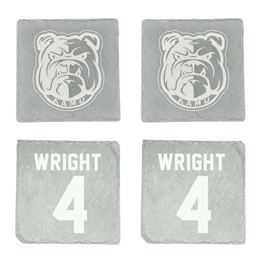 Alabama A&M University Football Stone Bulldogs Coaster (4 Pack)  - #4 Donivan Wright