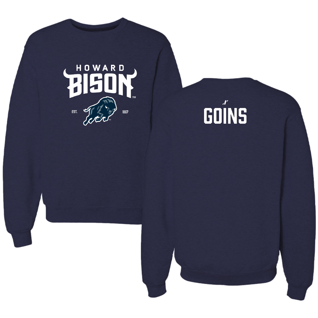 Howard University Swimming & Diving Navy General Crewneck - Solomon Goins