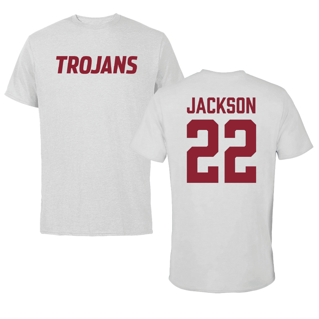 Troy University Basketball Light Gray Tee - #22 Brianna Jackson