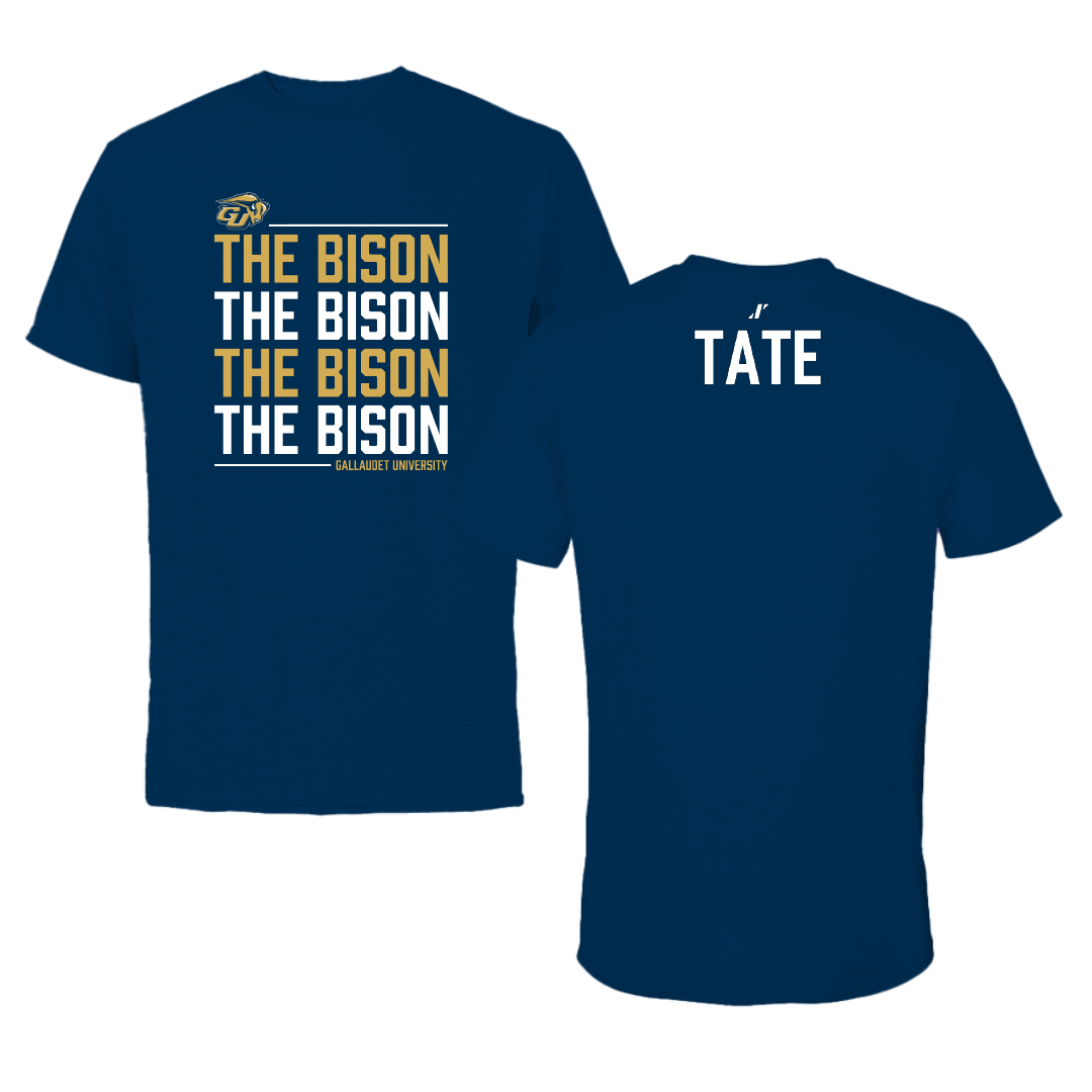 Gallaudet University Cheer Navy General Performance Tee - Ciarra Tate