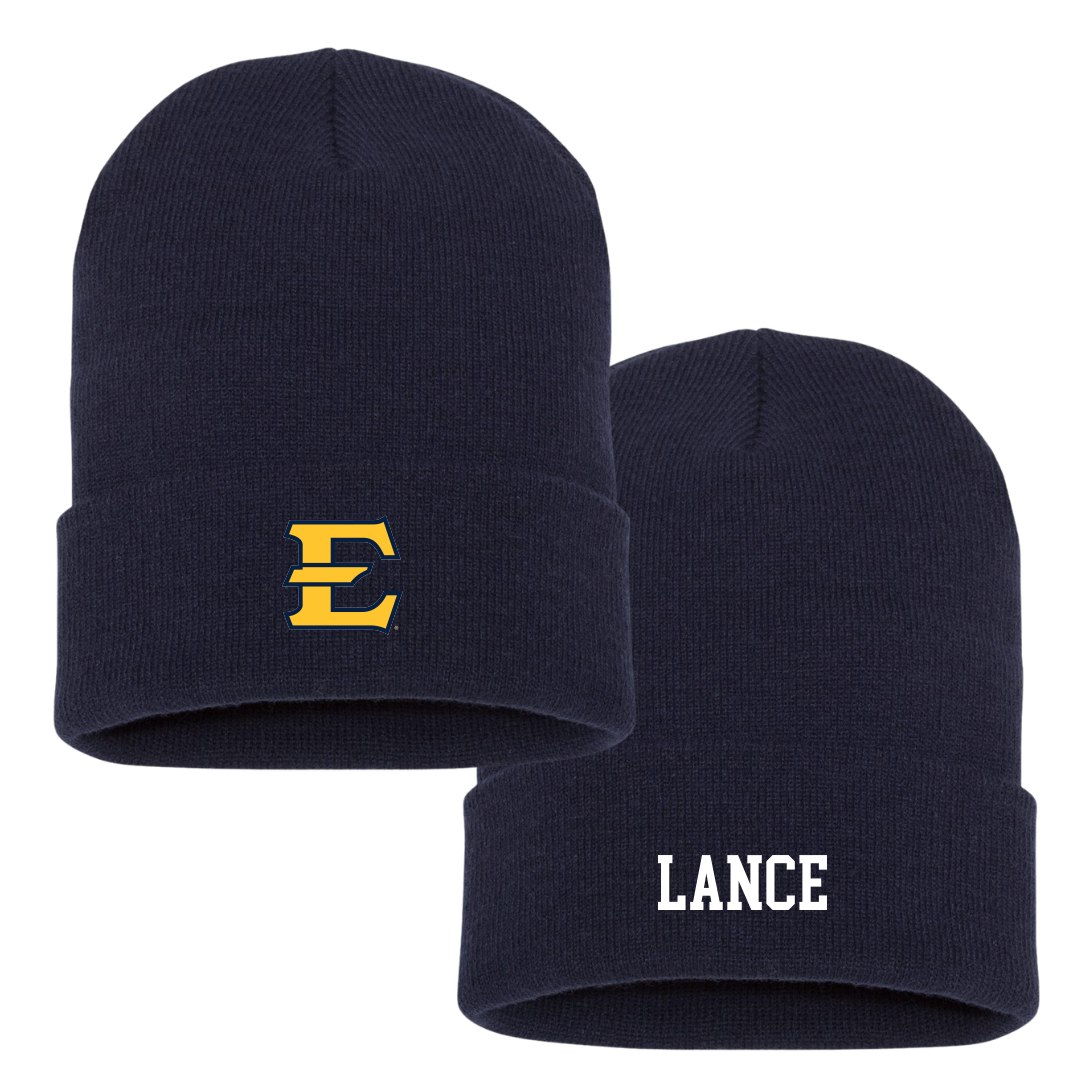 East Tennessee State University TF and XC Navy Beanie - Meg Lance