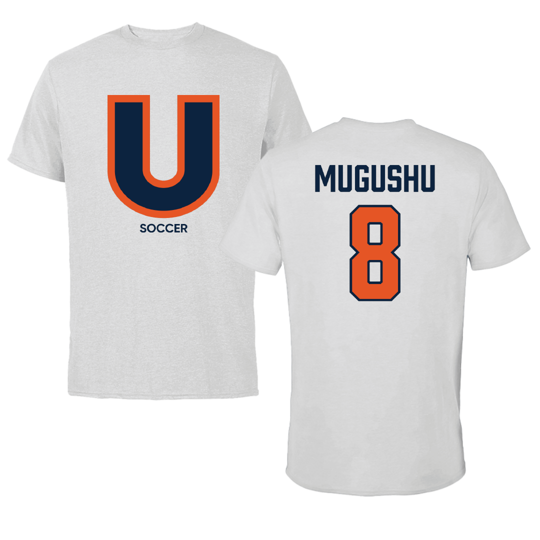 Utica University Soccer (M) Light Gray Tee - #8 Byan Mugushu