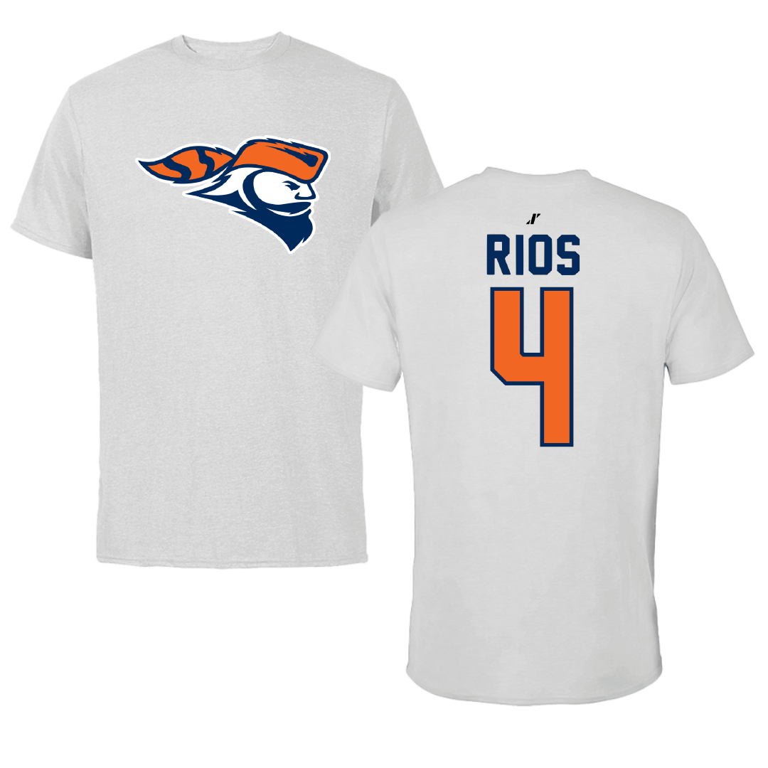 Carroll University Football Light Gray Performance Tee - #4 Santiago Rios